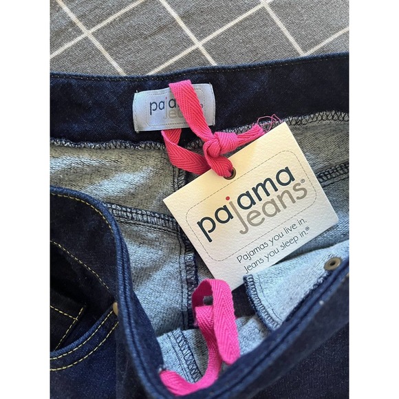 NWT Pajama Jeans Mid Rise Pull On Denim Bermuda Shorts Size XXS - Picture 5 of 6